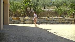 Outdoor double piss in Spain