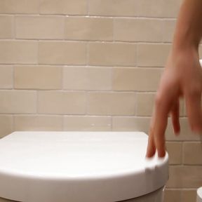 toilet watch my pussy and my pee before i finger myself