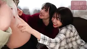 Close friends share wild group encounter with angelic females