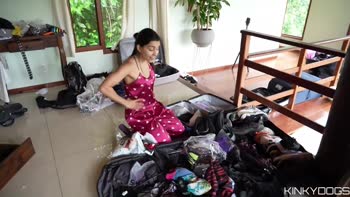 KinkyDogs' All-Natural Latina Housewife Goes Wild in Her New Home