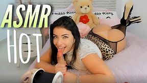 Voluptuous ASMR babe sucks and moans with big tits and a huge ass