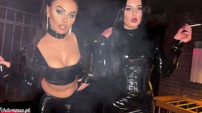 Smoke teasing by two Goddesses