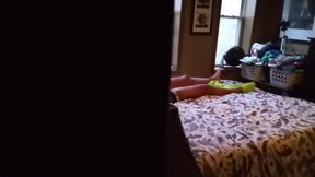 Kenniejai Jerks off for the Neighbor Huge Cumshot