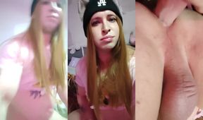 Cute Chubby Femboy Bonnie Destroys Ass with Dildo Gushes Cum Hard