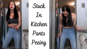 Stuck In Kitchen Pants Peeing