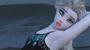 sexy animated princess babe poses showing us her lovely smooth pits and licks those sweaty armpits too