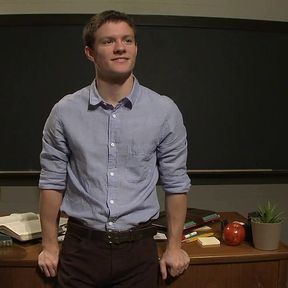 Hot Student Taken Down and Edged in the Classroom