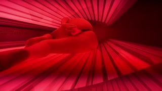 Tanning bed dildo fuck