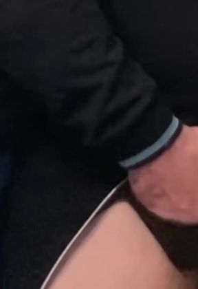 Strange Perv Fingering MILF Pussy in Public