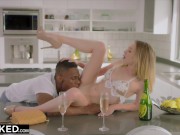 BLACKED Petite blonde with the biggest bbc in the world.