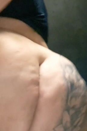 Showing off After Workout in the Gym Bathroom