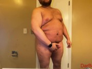 Fat verbal guy aggressively talks down to you while you jerk off to his big hanging belly and more