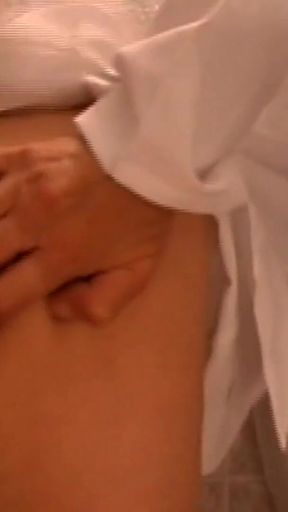 GILF pussy fucking in the toilet