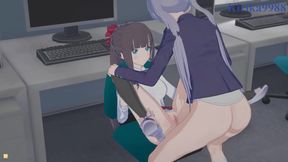Aoba & Hifumi’s Intense Futanari Sex Adventure in New Game! Hentai