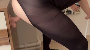 stockings and dildo