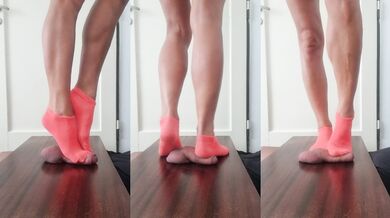 Barbie trample cock and Ball with Orange socks No.9