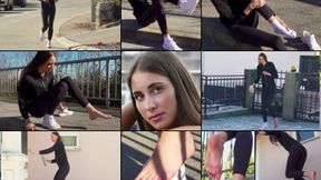 Mirna Bad Sprain While Jogging One Shoe Hopping (in HD 1920X1080)