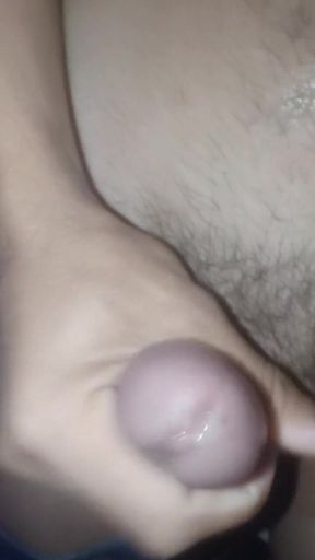 Asian Boy Trying to Cum on the Bed