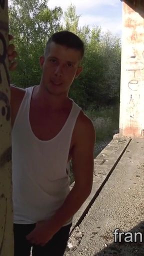 Wimp Deepthroats Construction Worker and gets Massive Facial   Clip 1