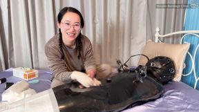 Perfect Mummification with Anal Play, Nipple Play and Handjob