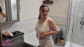 Humiliating wetting in front of colleague