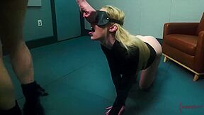 Big Butt Milf Submits To Rough Anal Domination In Blindfold :: Blonde in Mesh Bodysuit Gets Hard Anal and Face Fucking