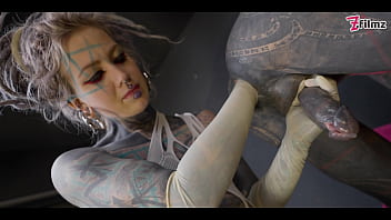 TRANNY ANAL stretching by TATTOOED dominatrix - ASS fisting FEMDOM couple (goth, punk, alt porn) ZF163