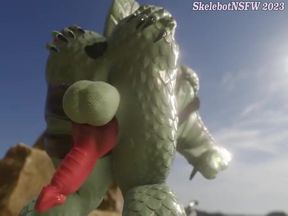 Fortnite Hybrid Gets Ass Shake with Big Furry Dick