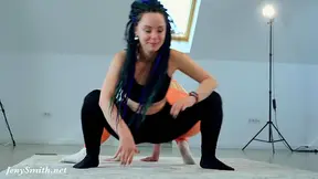 Fit instructor Jeny Smith and Astra flex their massive nipples in nude yoga class