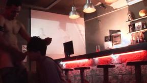 ”Smooth body twink blows thick daddy shaft & takes it bareback”