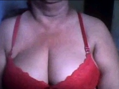 Brazilian granny shows her tits