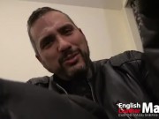 Leather clad superhero taunts tiny bad guy Macrophilia fantasy PREVIEW
