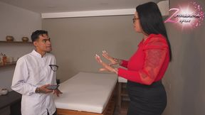 horny milf fucks the masseur after a bad massage