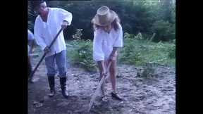 Country babe gets fucked outdoors with big cock and big tits