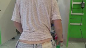 a Plummer wearing jeans