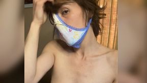 Pantyhooding & Panty Stuffing A Dirty Cotton Thong And Having Creamy Orgasms With My Toys Panty Head Fetish