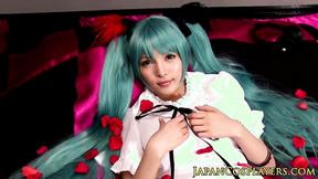 ”Japanese Cosplay Sexy Girl Got Her Bush Filled With Seed”