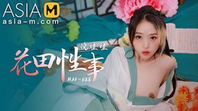 Young Asian model in steamy outdoor sex scene