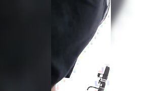 Freeballing Grey Shorts: Flaccid Cock Swinging Outdoors