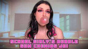 School Girly’s Bubble Gum Chewing JOI