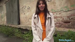 Public Agent Horny slim babe is fucked hard in the back of a transit van