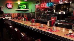 Diner Orgy: Gemma Massey, Isis Love, and Krissy Lynn