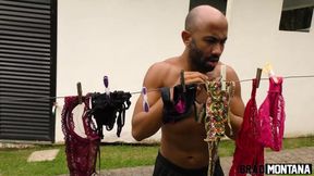 Loira gostosa Tainara Paraizo pegou vizinho ladr�o de calcinha e deu ch� de buceta!