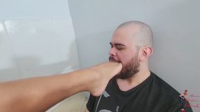 Foot worship,, part 3, by Olivia Mattos and Slave, FULL HD