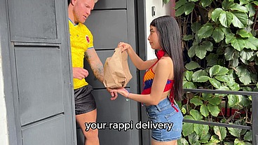 Dominating And Destroying The Ass Of The Hot Colombian Delivery Girl! Sarah Taylor And FilouFitt