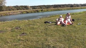 Lover Fucked Blonde MILF in Doggy Style on the Beach
