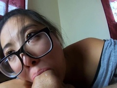 Amateur Asian Lady blowjobs and jerking