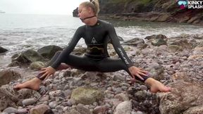 Neoprene Kink Wet and Gagged in the Sea