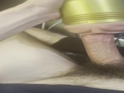 fucking a fake pussy with my big dick