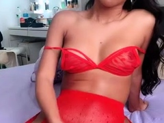 Fara Hudson Masturbates In Sexy Dress With Sex Toys